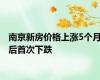 南京新房价格上涨5个月后首次下跌