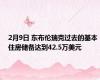 2月9日 东布伦瑞克过去的基本住房储备达到42.5万美元