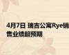 4月7日 瑞吉公寓Rye销售业绩超预期