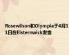 Rosewilson和Olympia于4月11日在Elsternwick发售