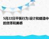 5月22日平衡行为:设计和建造中的效率和美感