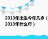 2013年出生今年几岁（2013年什么年）