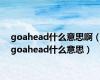 goahead什么意思啊（goahead什么意思）