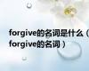 forgive的名词是什么（forgive的名词）