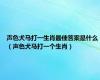 声色犬马打一生肖最佳答案是什么（声色犬马打一个生肖）