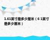 1.61英寸是多少厘米（6 1英寸是多少厘米）