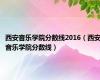 西安音乐学院分数线2016（西安音乐学院分数线）