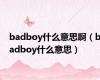 badboy什么意思啊（badboy什么意思）