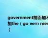 government前面加不加the（go vern ment）