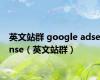 英文站群 google adsense（英文站群）