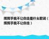 挥挥手我不让你走是什幺歌词（挥挥手我不让你走）