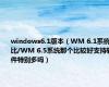 windows6.1版本（WM 6.1系统比/WM 6.5系统那个比较好支持软件特别多吗）