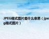 JPEG格式图片是什么意思（jpeg格式图片）