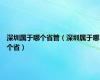 深圳属于哪个省管（深圳属于哪个省）