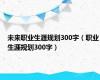 未来职业生涯规划300字（职业生涯规划300字）