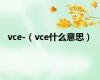 vce-（vce什么意思）