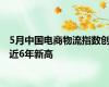 5月中国电商物流指数创近6年新高