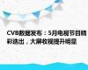 CVB数据发布：5月电视节目精彩迭出，大屏收视提升明显