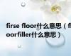 firse floor什么意思（floorfiller什么意思）