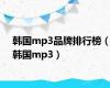 韩国mp3品牌排行榜（韩国mp3）