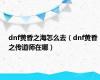 dnf黄昏之海怎么去（dnf黄昏之传道师在哪）