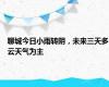 聊城今日小雨转阴，未来三天多云天气为主