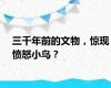 三千年前的文物，惊现愤怒小鸟？