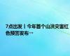 7点出发丨今年首个山洪灾害红色预警发布→