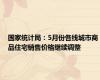 国家统计局：5月份各线城市商品住宅销售价格继续调整