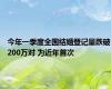 今年一季度全国结婚登记量跌破200万对 为近年首次