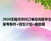 2024无锡市农村订单定向医学生报考条件+招生计划+服务期