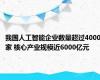 我国人工智能企业数量超过4000家 核心产业规模近6000亿元