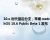 10.x 时代最后分支，苹果 watchOS 10.6 Public Beta 1 发布