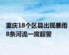 重庆18个区县出现暴雨 8条河流一度超警