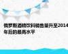 俄罗斯酒精饮料销售量升至2014年后的最高水平