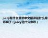 juicy是什么意思中文翻译是什么意思啊了（juicy是什么意思）