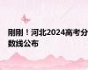 刚刚！河北2024高考分数线公布