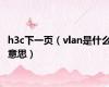 h3c下一页（vlan是什么意思）