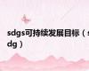 sdgs可持续发展目标（sdg）