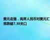 美元走强，离岸人民币对美元汇率跌破7.30关口