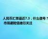 人民币汇率逼近7.3，什么信号？ 市场避险情绪引关注