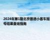 2024年第1期北京普通小客车摇号结果查询指南