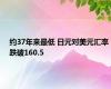 约37年来最低 日元对美元汇率跌破160.5