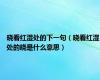 晓看红湿处的下一句（晓看红湿处的晓是什么意思）