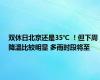 双休日北京还是35℃ ！但下周降温比较明显 多雨时段将至