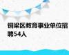 铜梁区教育事业单位招聘54人