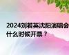 2024刘若英沈阳演唱会什么时候开票？