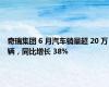 奇瑞集团 6 月汽车销量超 20 万辆，同比增长 38%