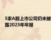 5家A股上市公司仍未披露2023年年报