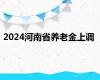 2024河南省养老金上调